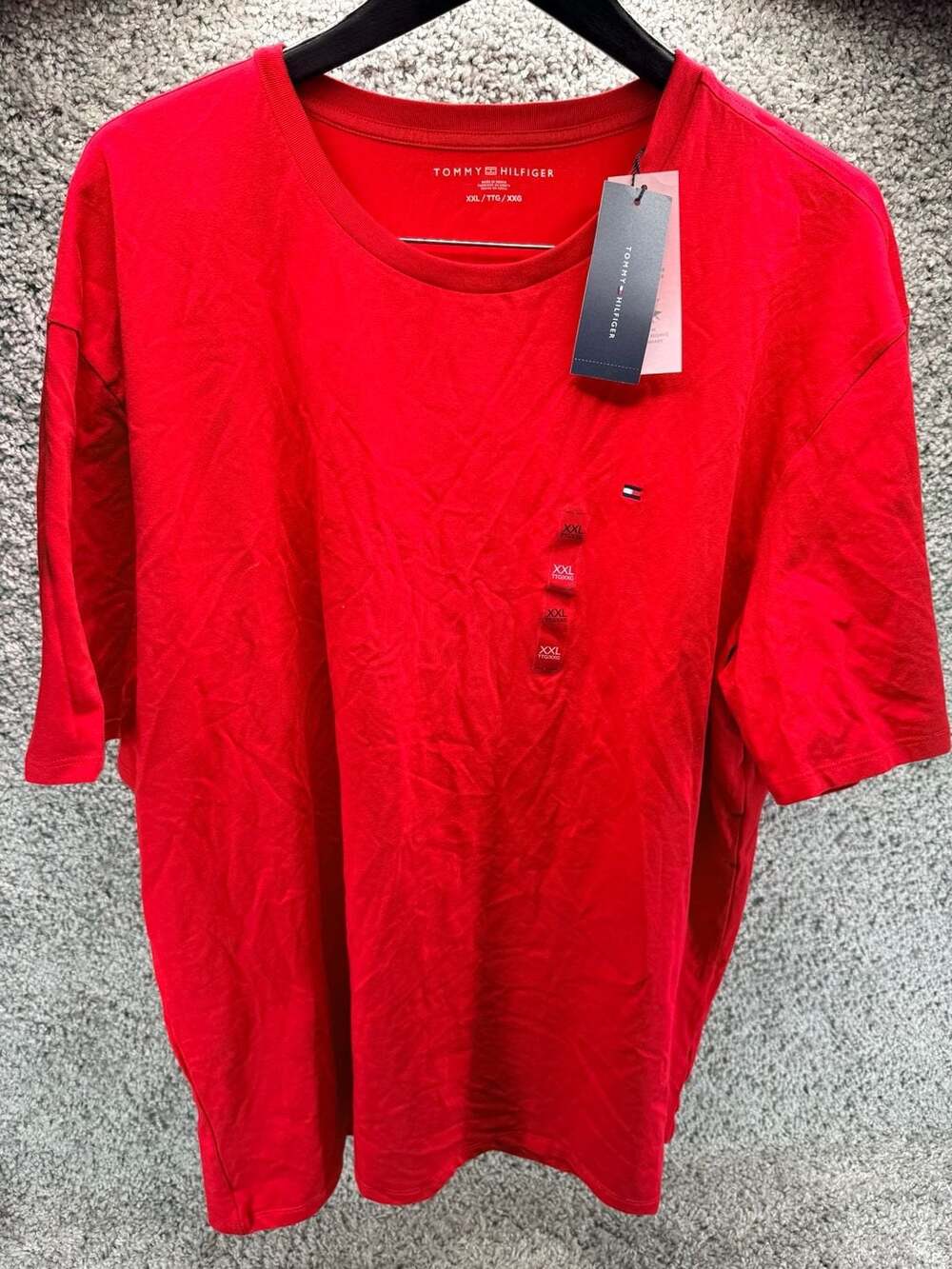 Tommy Hilfiger Red Crewneck T-Shirt Size XXL